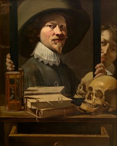 Retrato de vaidade do pintor (óleo sobre tela) finlandês