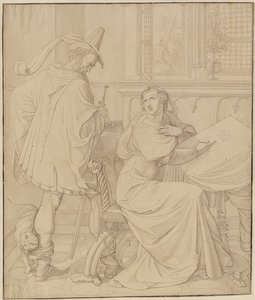 Seitsemän piirustusta Nibelungeille: 3. Hagenin petos. 1812-17