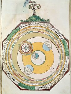 Taulukko Kuun liikkeistä suhteessa Aurinkoon, Astronomicum Caesareum -lehdestä.