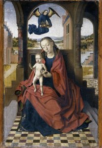 Madonna ja lapsi - Petrus Christuksen maalaus (1410/20-1476), öljy puulle (49x34 cm), noin 1460 - (Madonna ja lapsi - Petrus Christuksen öljy puulle