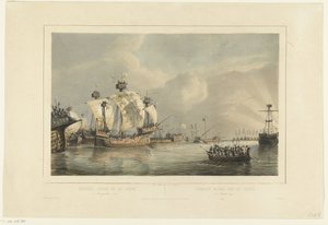 Gouwen taistelu, 1304 Meritaistelu Gouwella 11. elokuuta 1304 / Combat naval sur la Goude 11 Aout 1304 (otsikko esineessä)