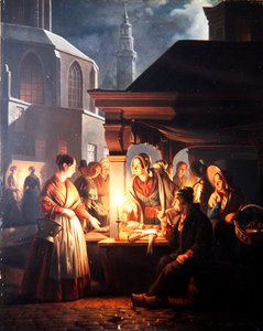 The Fish Stall (öljy paneelissa)