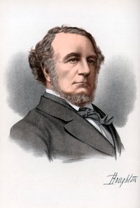 Richard Monckton Milnes, ensimmäinen paroni Houghton, englantilainen runoilija ja poliitikko, vuodelta 1890.