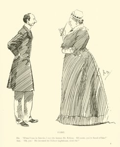 Phil Mayn sarjakuva 1890-luvulta (litho) tekijältä Phil May