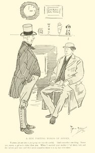 Phil Mayn sarjakuva 1890-luvulta (litho) tekijältä Phil May
