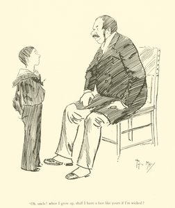 Phil Mayn sarjakuva 1890-luvulta (litho) tekijältä Phil May