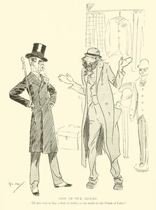 Phil Mayn sarjakuva 1890-luvulta (litho) tekijältä Phil May