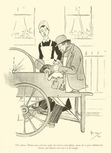 Phil Mayn sarjakuva 1890-luvulta (litho) tekijältä Phil May