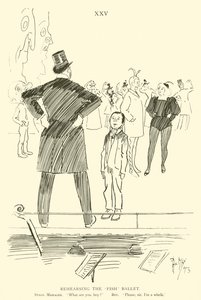 Phil Mayn sarjakuva 1890-luvulta (litho) tekijältä Phil May