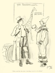 Phil Mayn sarjakuva 1890-luvulta (litho) tekijältä Phil May