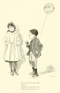 Phil Mayn sarjakuva 1890-luvulta (litho) tekijältä Phil May