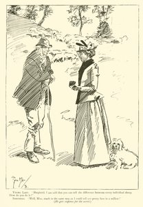 Phil Mayn sarjakuva 1890-luvulta (litho) tekijältä Phil May