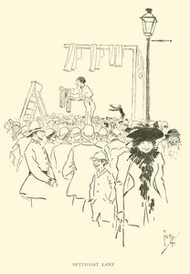 Phil Mayn sarjakuva 1890-luvulta (litho) tekijältä Phil May