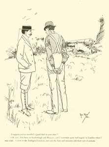 Phil Mayn sarjakuva 1890-luvulta (litho) tekijältä Phil May