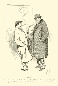 Phil Mayn sarjakuva 1890-luvulta (litho) tekijältä Phil May