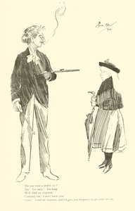 Phil Mayn sarjakuva 1890-luvulta (litho) tekijältä Phil May