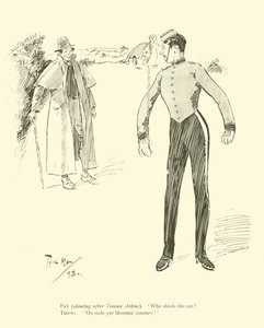 Phil Mayn sarjakuva 1890-luvulta (litho) tekijältä Phil May