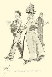 Phil Mayn sarjakuva 1890-luvulta (litho) tekijältä Phil May