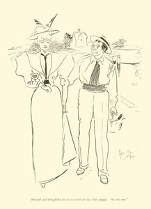 Phil Mayn sarjakuva 1890-luvulta (litho) tekijältä Phil May