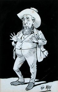 Cowboy (muste paperille) tekijältä Phil May
