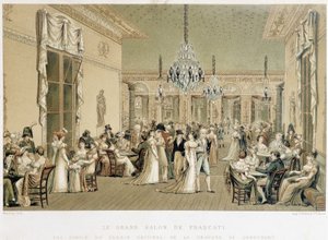 Grand Salon du cafe Frascati Pariisissa. Philibert-Louis Debucourtin litografia (1755-1832) tekijältä Philibert Louis Debucourt