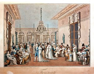 Cafe Frascati, Debucourt, 1800-luvun alku. tekijältä Philibert Louis Debucourt