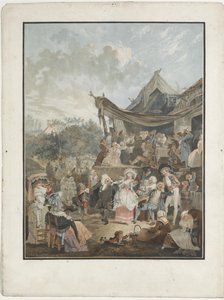 Morsiamen menuetti, 1786 tekijältä Philibert Louis Debucourt