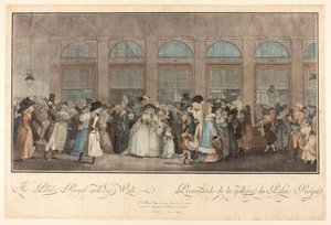 Palais Royalin gallerian kävelykierros tekijältä Philibert Louis Debucourt