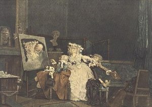 Kaksi suudelmaa tekijältä Philibert Louis Debucourt