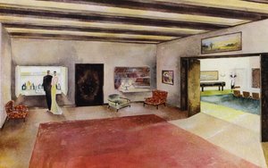 1930-luvun sisätilat: Hall (värilitho)