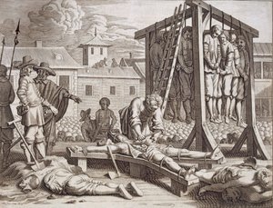 hirtyksiä ja kidutusta, pubi. 1672. tekijältä Philip Baldaeus
