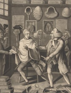 New Yorkin isänmaallinen parturi eli kapteeni Sudsissa, 14. helmikuuta 1775. tekijältä Philip Dawe.