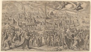 Babylonin kukistuminen, 1569. tekijältä Philip Galle