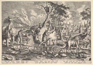Ajan voitto, 1574. tekijältä Philip Galle
