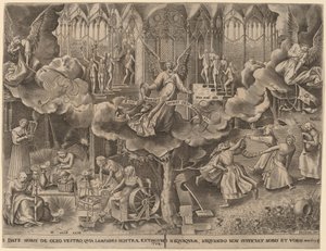 Vertaus viisaista ja tyhmistä neitsyistä tekijältä Philip Galle after Pieter Bruegel the Elder