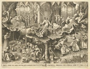 Vertaus viisaista ja tyhmistä neitsyistä tekijältä Philip Galle, after Pieter Bruegel the Elder