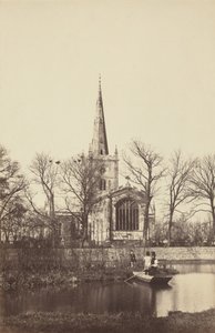 Kirkko jokirannasta,1850-luku (kuva)
