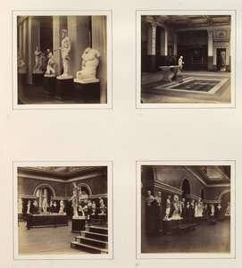 [Kreikkalainen hovi, jossa on nuoruuden Farnese-torso, näkymä klassiselle suihkulähteelle ja uima-altaalle, Rooma..., n. 1859. tekijältä Philip Henry Delamotte.