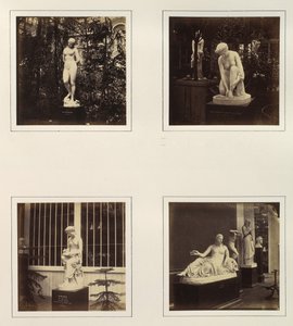 [Andromedan veistokset, Atalantan wc, Corinna ja Naiad], n. 1859. tekijältä Philip Henry Delamotte.