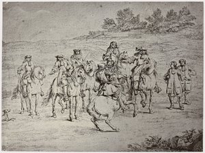 Van der Meulin [?], Ludvig XIV. ja Taiteilija tekijältä Philip Henry Delamotte