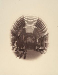 Näkymä Central Hallissa, Art Treasures -näyttely, Manchester, 1857.
