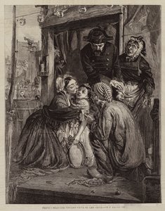 Ranskalaiset talonpojat löytävät varastetun lapsensa tekijältä Philip Hermogenes Calderon