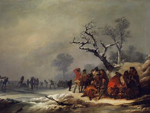 Lepää yhteiskunta talvisessa nautinnossa tekijältä Philip James de Loutherbourg