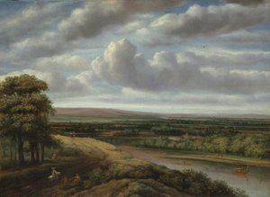 Laaja metsäinen maisema, 1670-luku. tekijältä Philip Koninck