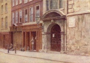 St Georgesin kirkon oviaukko, Botolph Lane, 1904 tekijältä Philip Norman