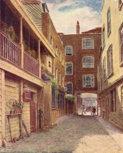 Yard of Old Bell Inn, Holborn, pohjoisesta, 1897 tekijältä Philip Norman