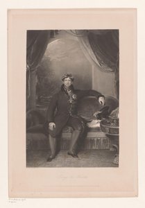 Englannin kuninkaan George IV:n muotokuva Yhdistyneen kuningaskunnan George IV:n muotokuva George Neljäs (otsikko esineessä) tekijältä Philip Thomas