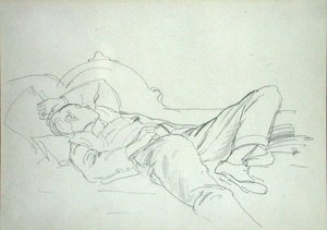 Snooze (kynä paperille) tekijältä Philip Wilson Steer