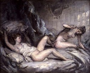 Tyynysota (öljy kankaalle) tekijältä Philip Wilson Steer
