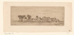 Gezicht op Com Al-Akhdar Vue de Côm Al-Akhdar (títol original) finlandès tekijältä Philip Zilcken (signed by artist)